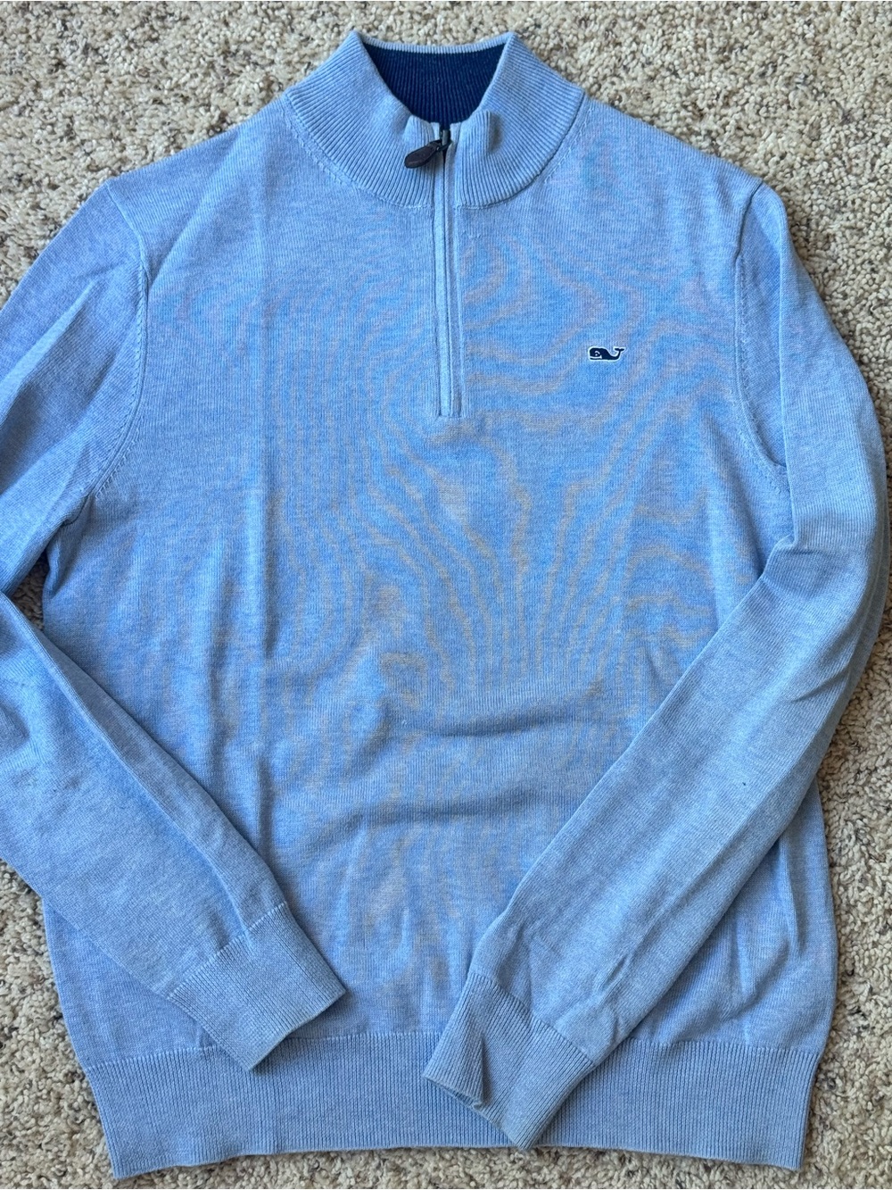 Vineyard Vines Light Blue Half-Zip Sweater size L